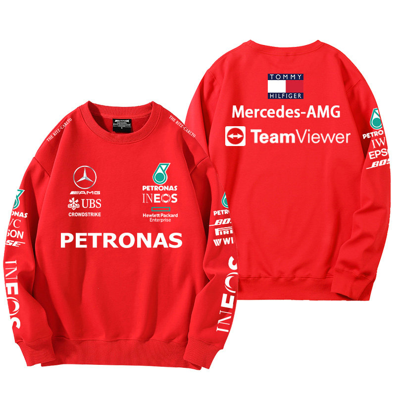 Sweatshirt Mercedes-AMG Petronas Motorsport TeamViewer Homme Coton Pas Cher